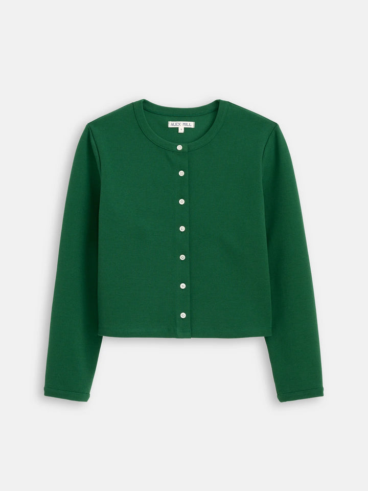 Alex Mill – Coco Sport Cardigan in Emerald Green
