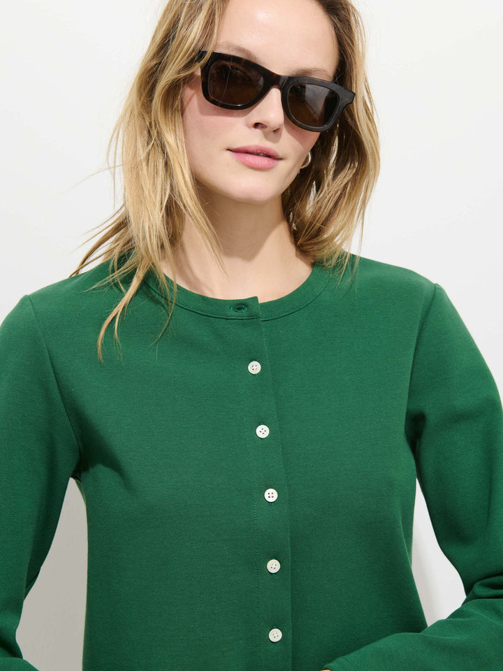 Alex Mill – Coco Sport Cardigan in Emerald Green