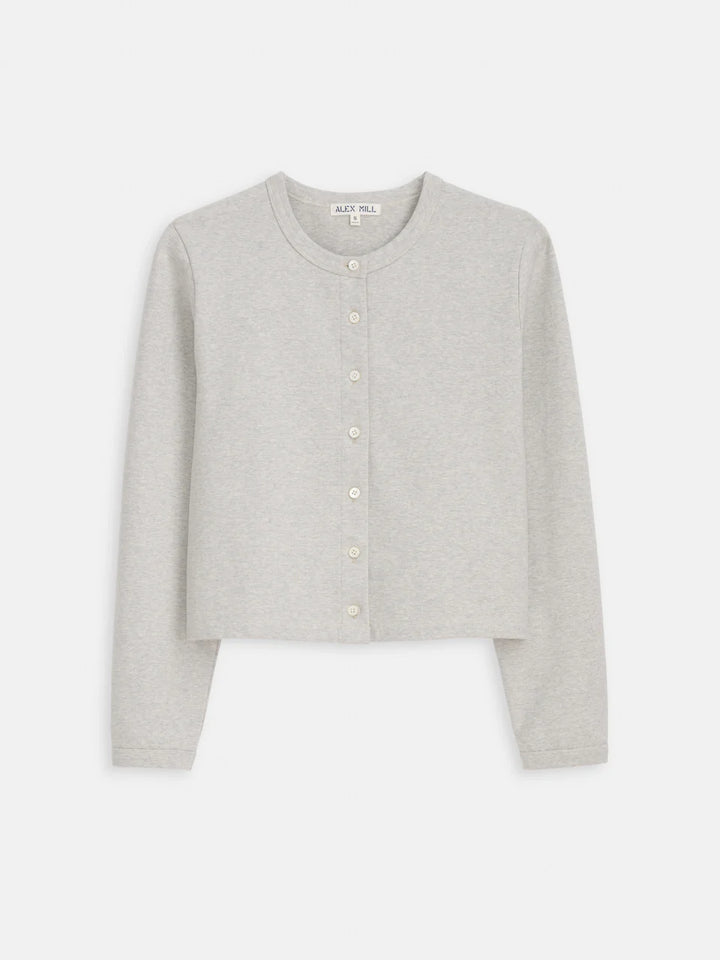 Alex Mill – Coco Sport Cardigan in Heather Grey
