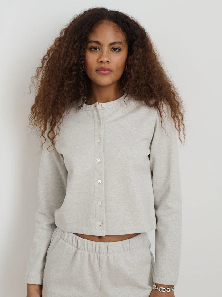 Alex Mill – Coco Sport Cardigan in Heather Grey