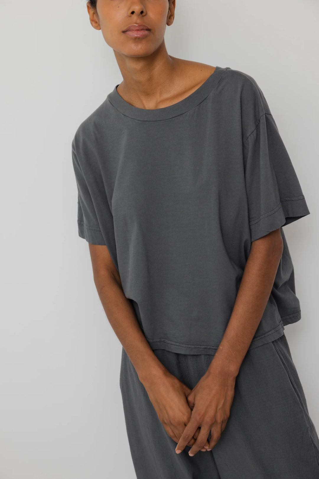 Wol Hide – Easy Box Tee in Stone