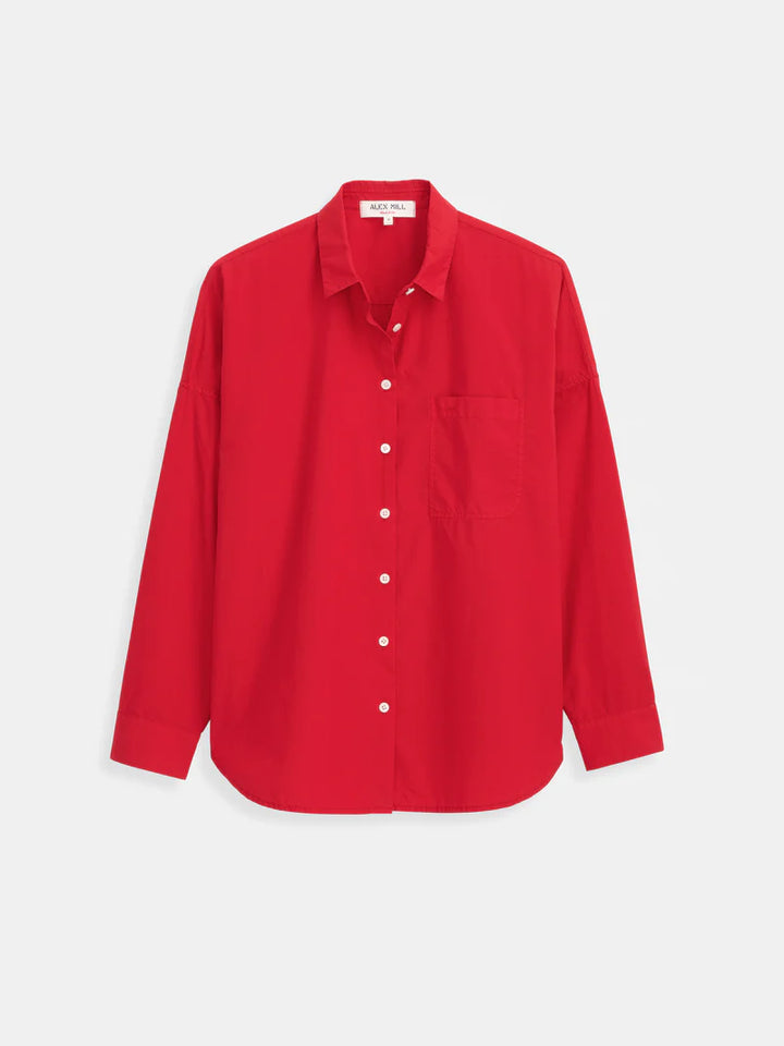 Alex Mill – Jo Shirt in Berry Red