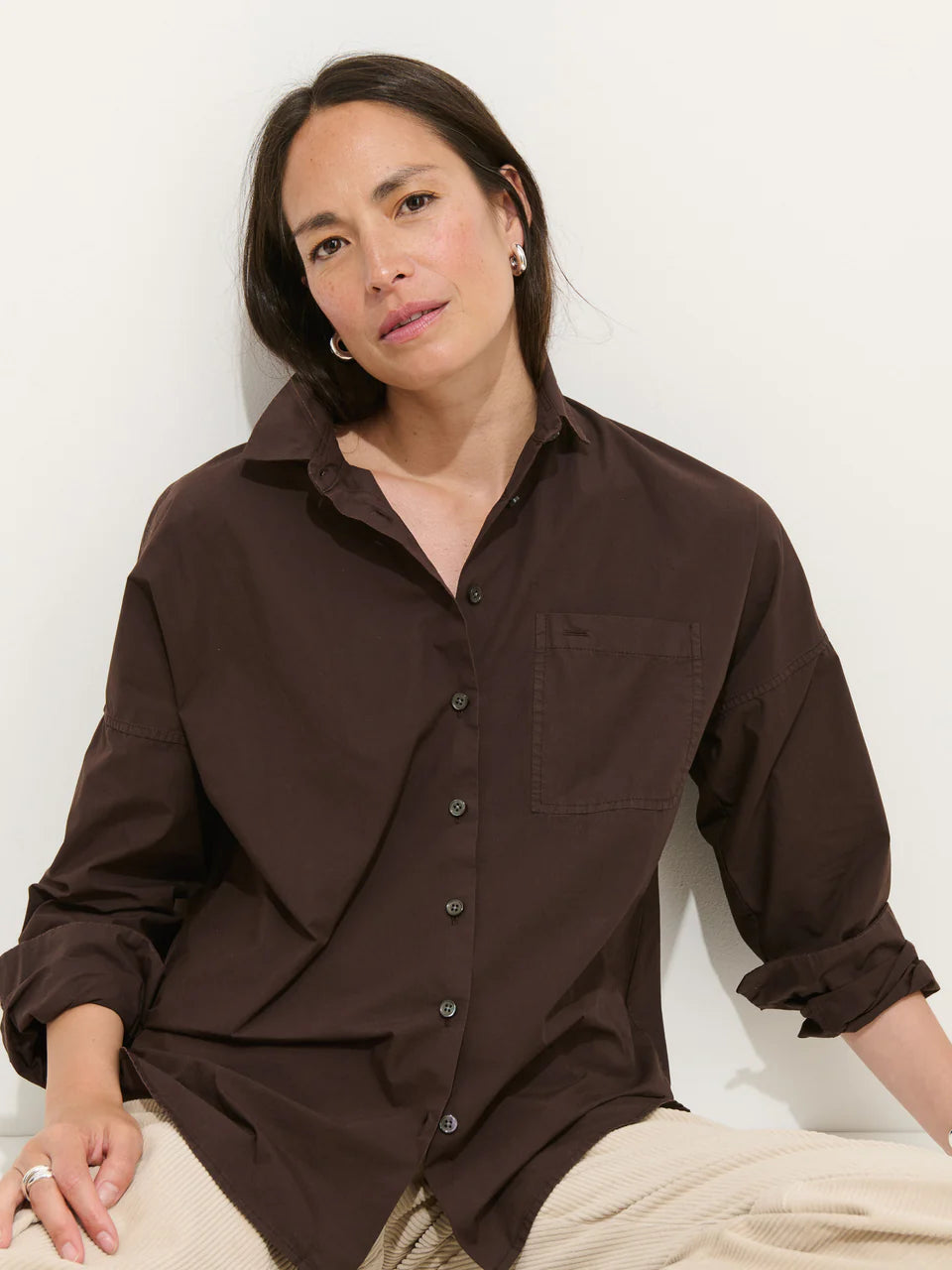 Alex Mill – Jo Cotton Poplin Shirt in Dark Chocolate