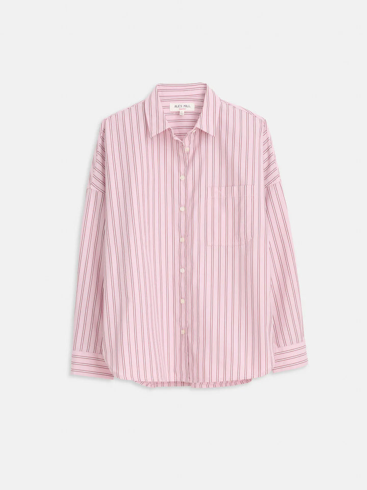 Alex Mill – Jo Paper Poplin Shirt in Pink Stripe