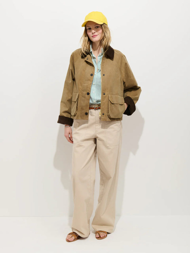Alex Mill – Chiltern Waxed Canvas Cropped Jacket in Vintage Khaki