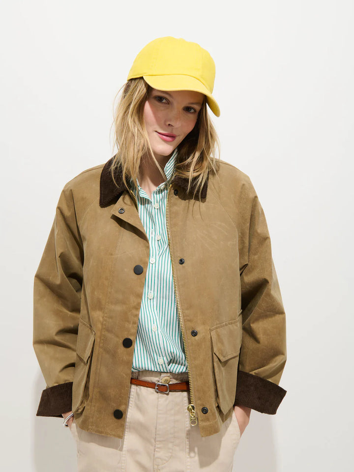 Alex Mill – Chiltern Waxed Canvas Cropped Jacket in Vintage Khaki