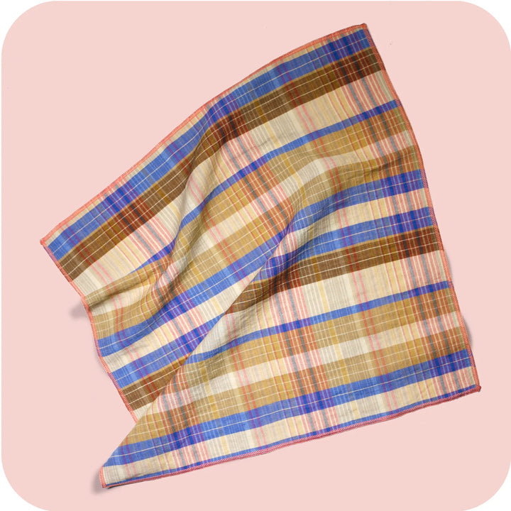 Willow Ship – Linen Plaid Dinner Napkins in Autumn Fête