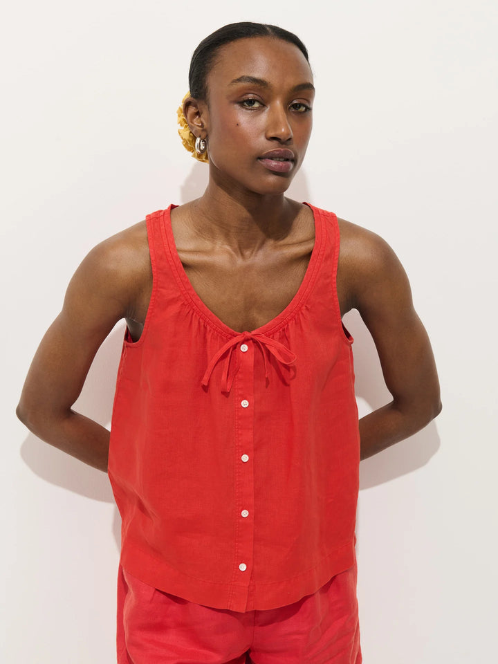 Alex Mill – Sidney Linen Top in Chili