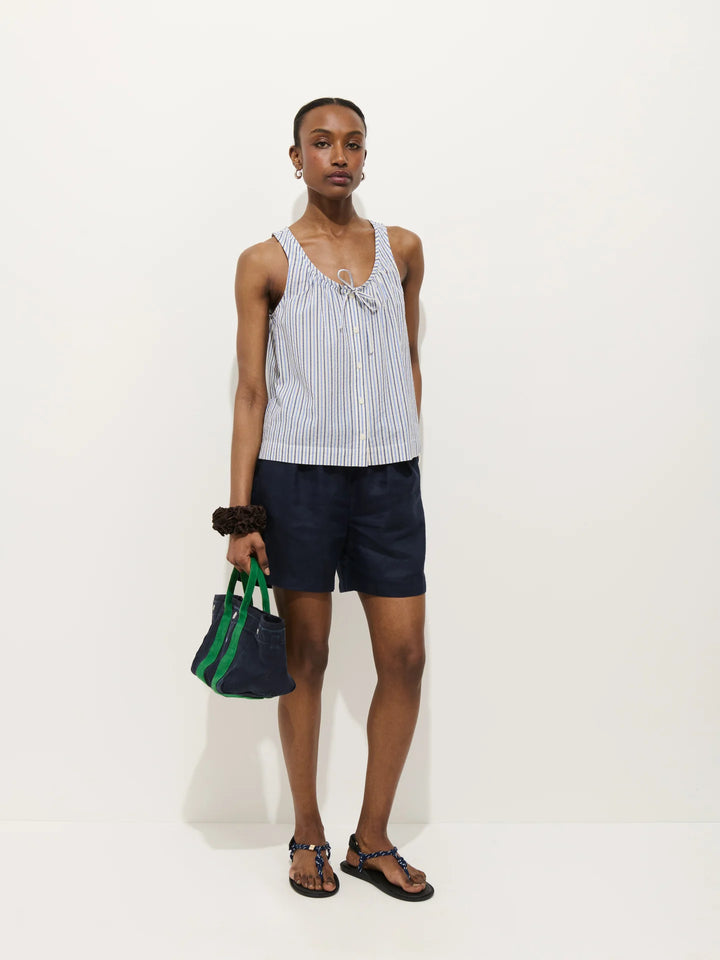 Alex Mill – Sidney Top in Seersucker Blue Multi Stripe