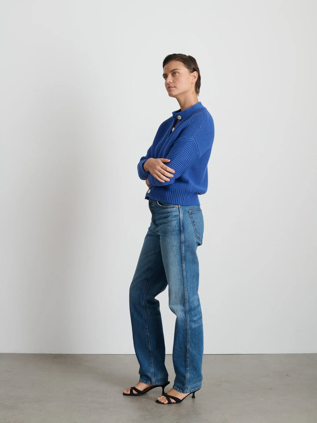 Alex Mill – Nico Chunky Cardigan in Cosmic Blue