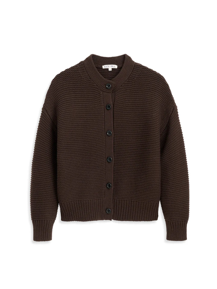 Alex Mill – Nico Chunky Cardigan in Dark Chocolate