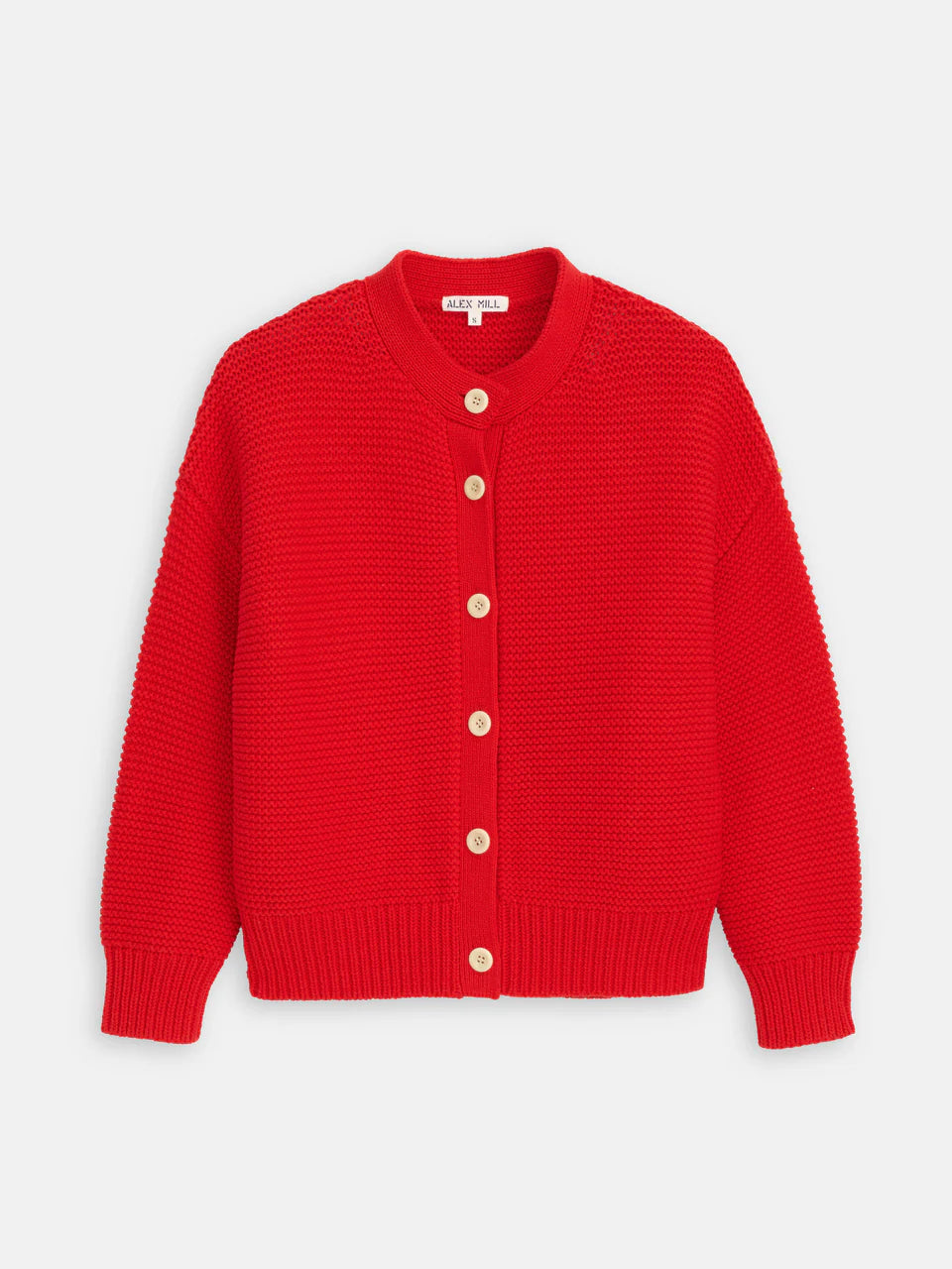 Alex Mill – Nico Chunky Cardigan in Tomato