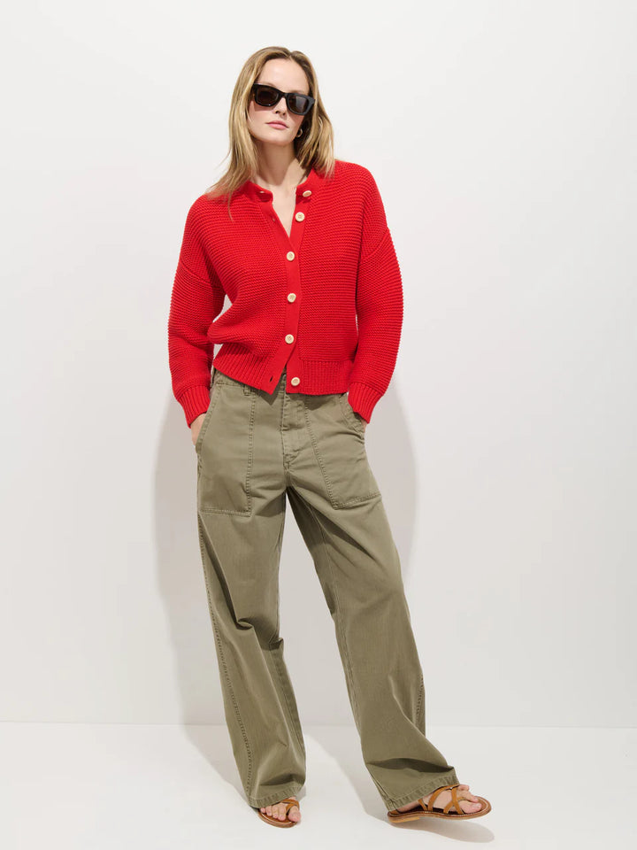 Alex Mill – Nico Chunky Cardigan in Tomato