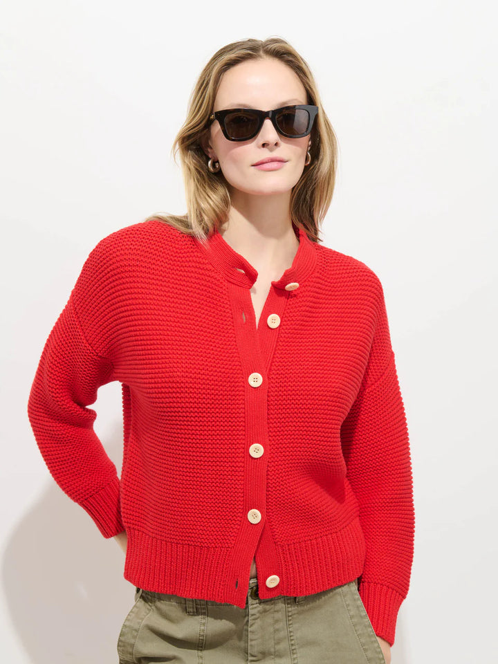Alex Mill – Nico Chunky Cardigan in Tomato