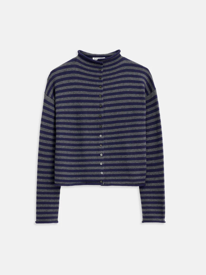 Alex Mill – Taylor Cotton Cashmere Cardigan in Navy/Oxford Stripe