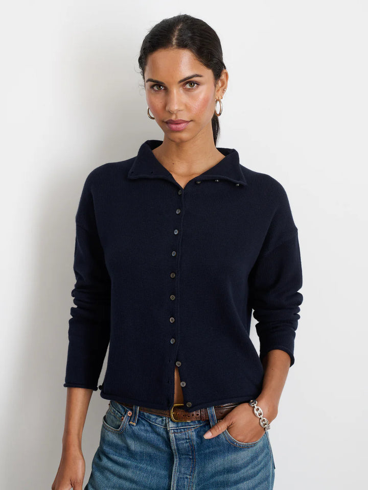 Alex Mill – Taylor Cotton Cashmere Cardigan in Navy