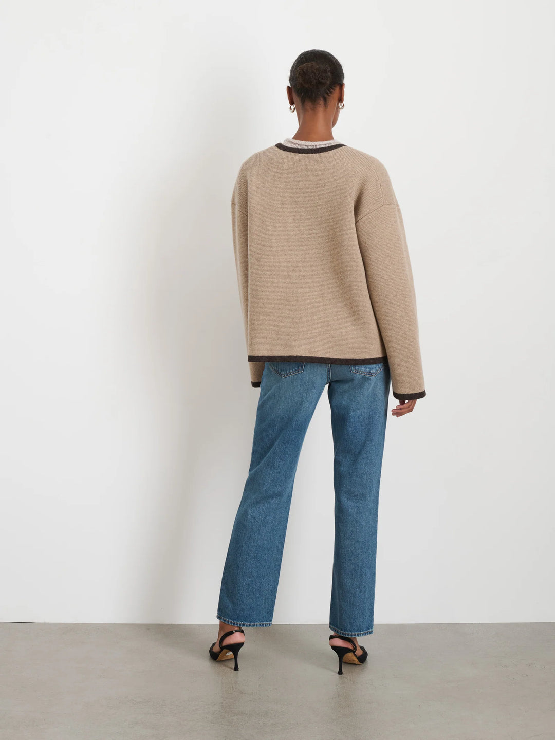 Alex Mill – Aubree Merino Wool Sweater Jacket in Oatmeal