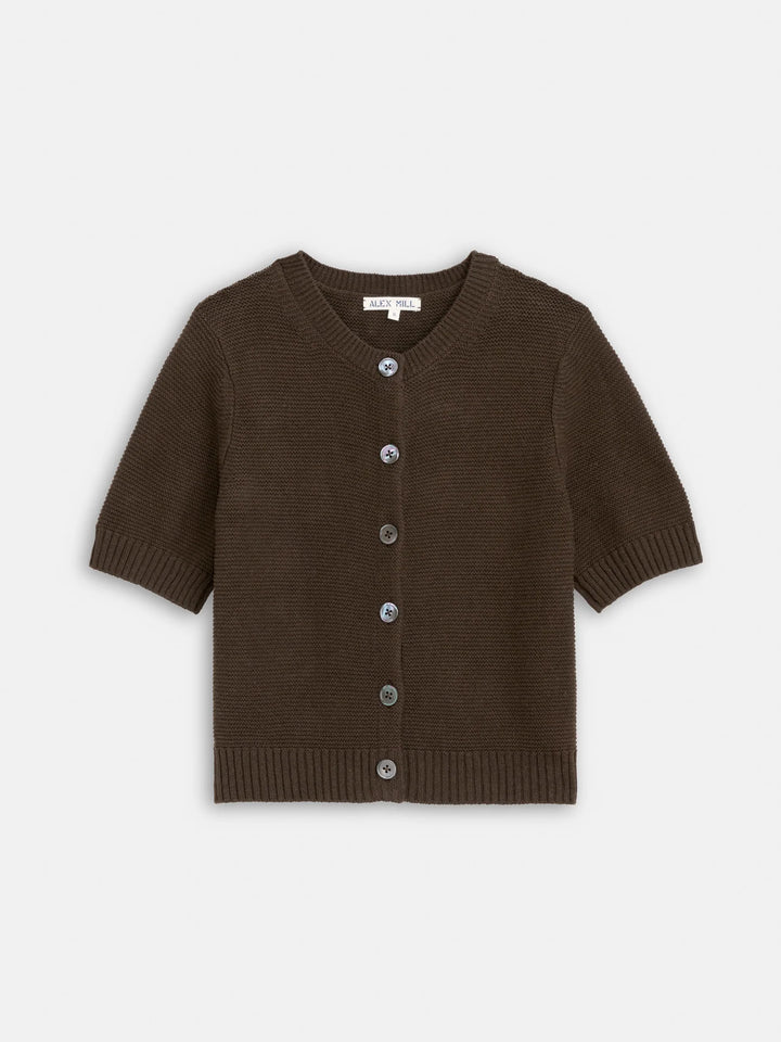 Alex Mill – Elle Linen Cotton Cardigan in Roasted Bean