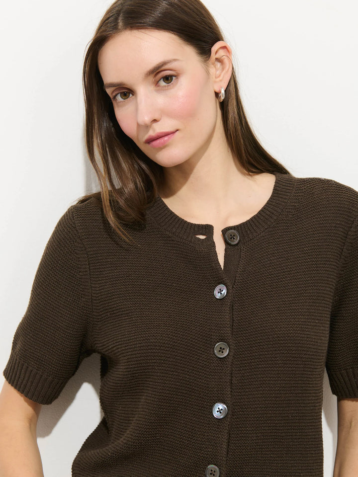 Alex Mill – Elle Linen Cotton Cardigan in Roasted Bean