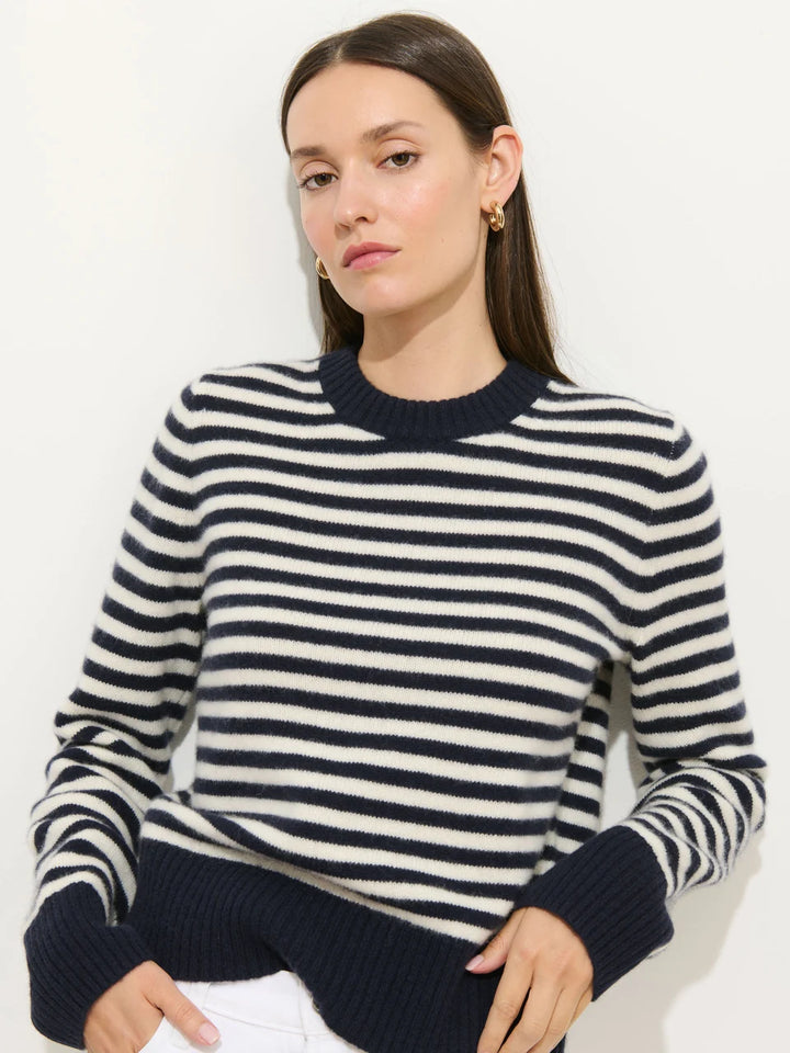 Alex Mill – Marais Striped Sweater in Navy/Ivory Cashmere