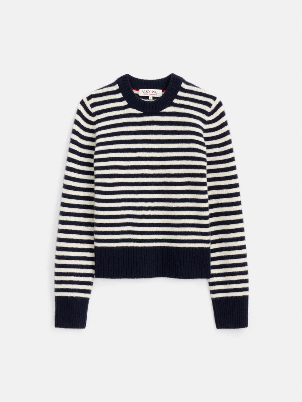 Alex Mill – Marais Striped Sweater in Navy/Ivory Cashmere