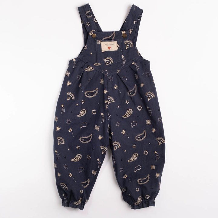 Wild Wawa- Overall Romper in Midnight Bandana