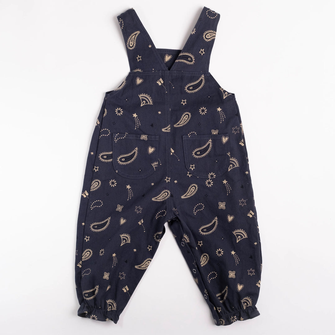 Wild Wawa- Overall Romper in Midnight Bandana