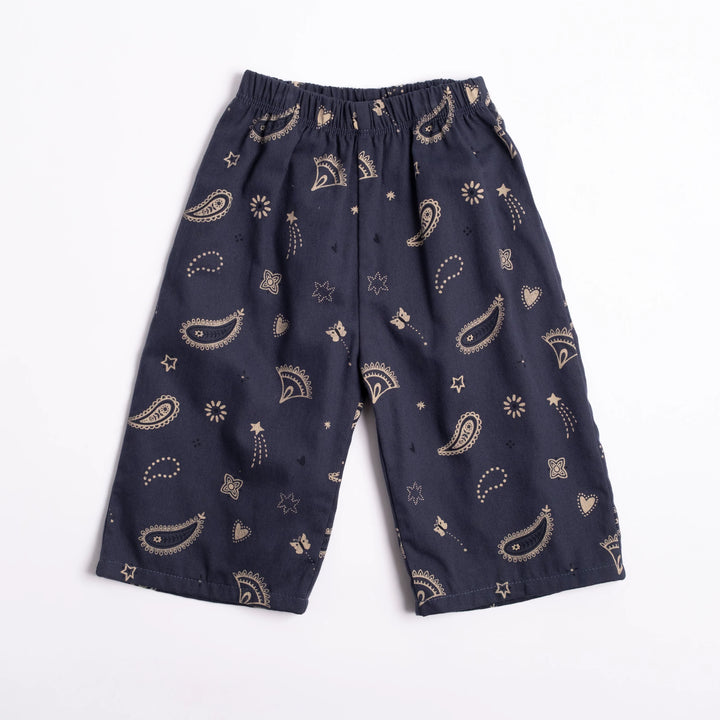 Wild Wawa- Wide Leg Pant in Midnight Bandana