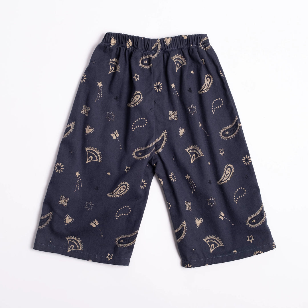 Wild Wawa- Wide Leg Pant in Midnight Bandana