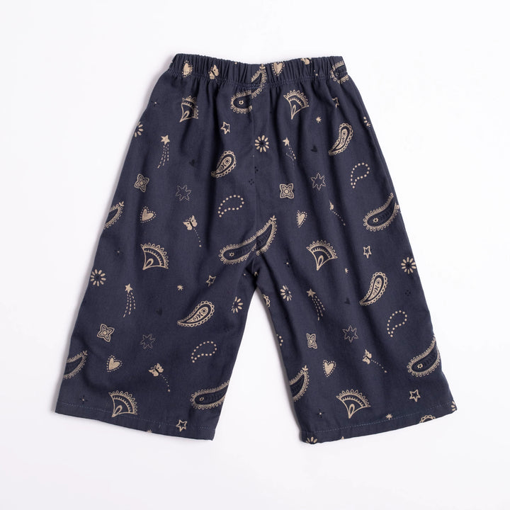 Wild Wawa- Wide Leg Pant in Midnight Bandana