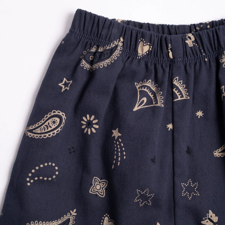 Wild Wawa- Wide Leg Pant in Midnight Bandana