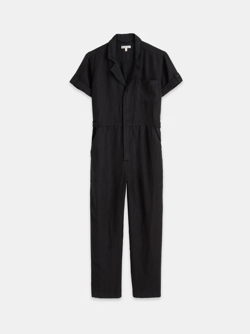 Alex Mill – Standard Short Sleeve Jumpsuit in Black