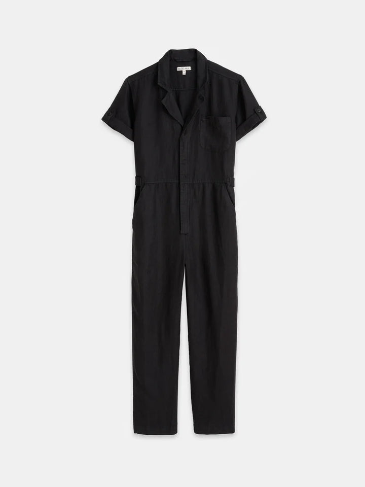 Alex Mill – Standard Short Sleeve Jumpsuit in Black