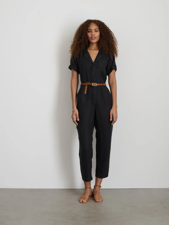 Alex Mill – Standard Short Sleeve Jumpsuit in Black