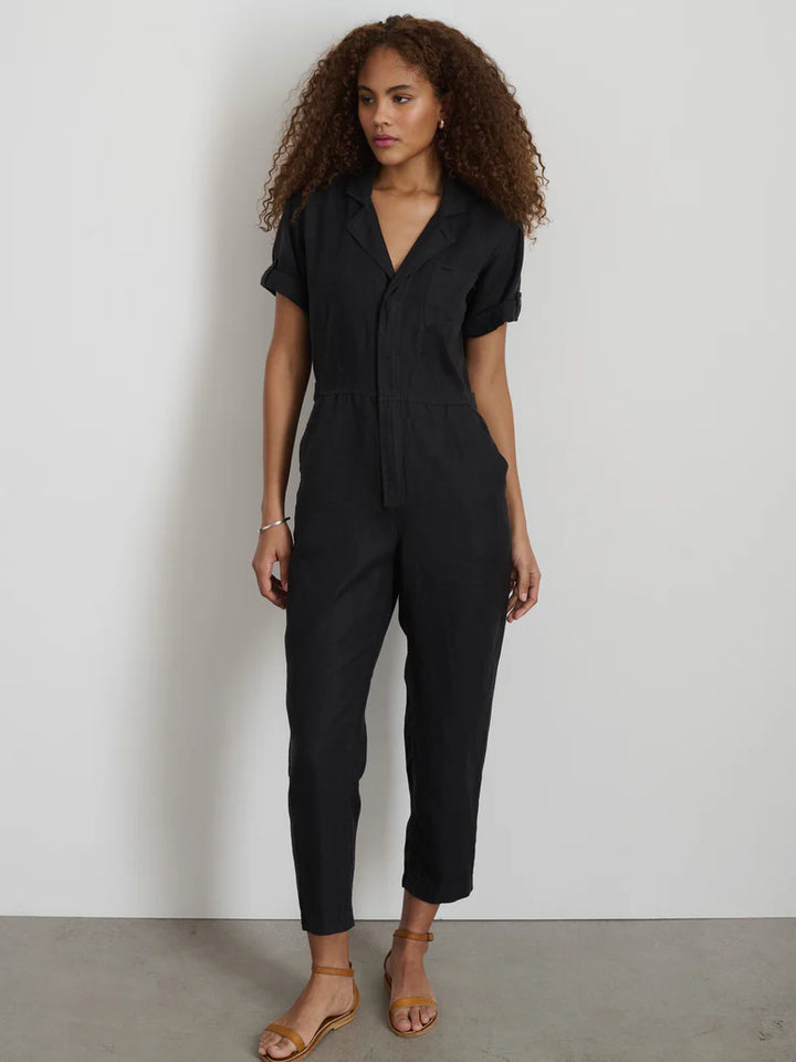 Alex Mill – Standard Short Sleeve Jumpsuit in Black