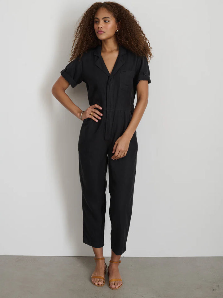 Alex Mill – Standard Short Sleeve Jumpsuit in Black