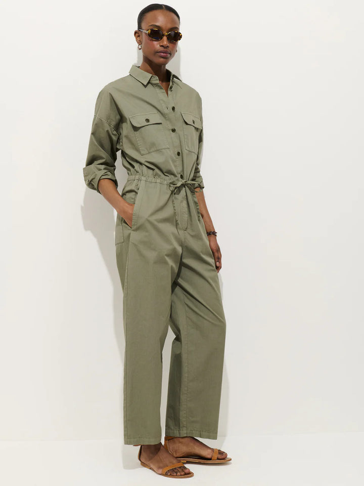Alex Mill - Delancey Lightweight Twill Jumpsuit in Vintage Olive