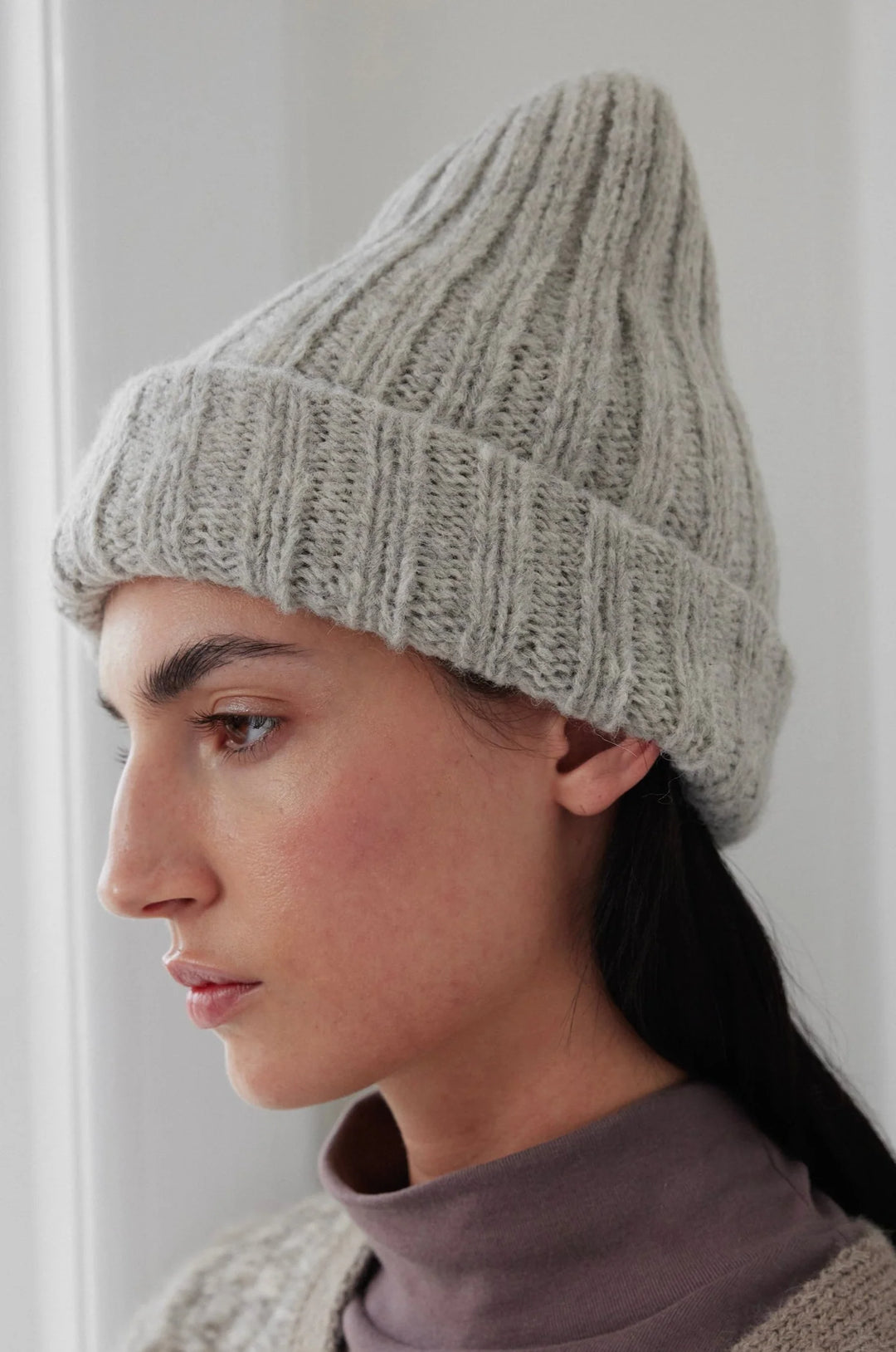 Wol Hide - Rib Hat in Heather