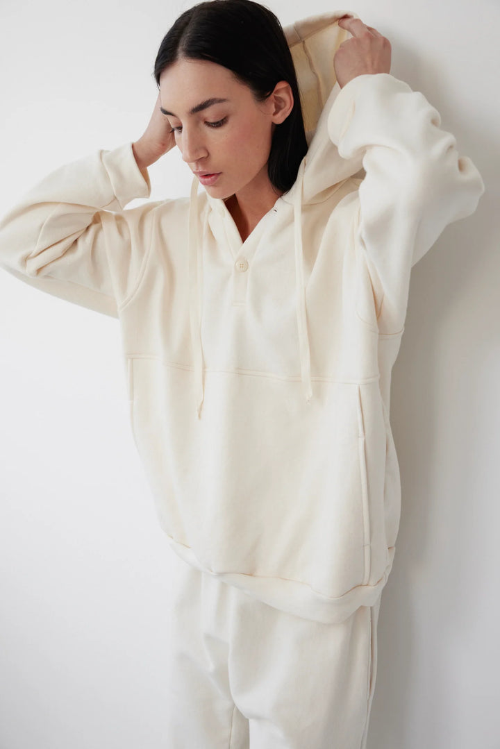 Wol Hide – Popover Hoodie in Natural