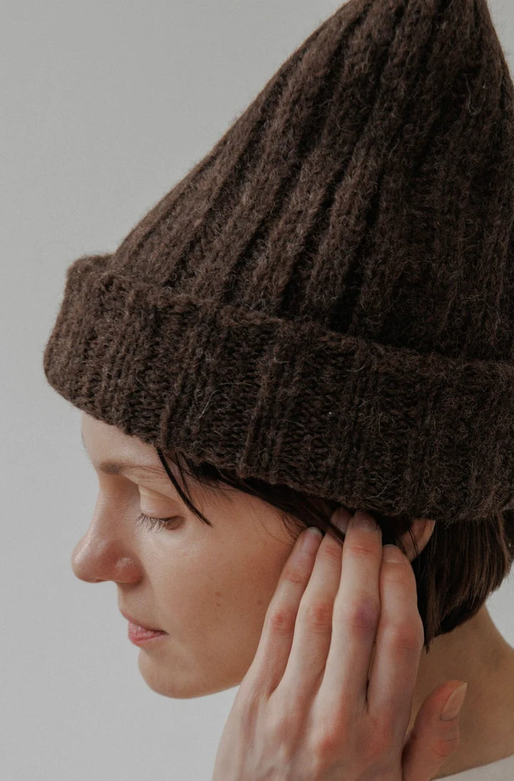 Wol Hide - Rib Hat in Cocoa