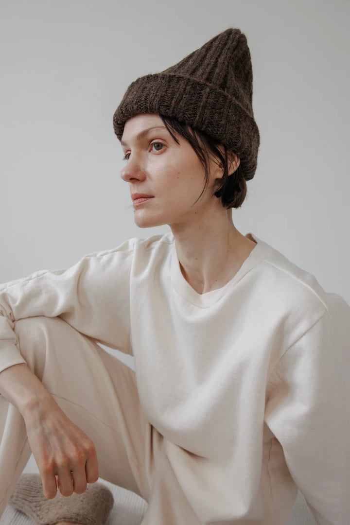 Wol Hide - Rib Hat in Cocoa