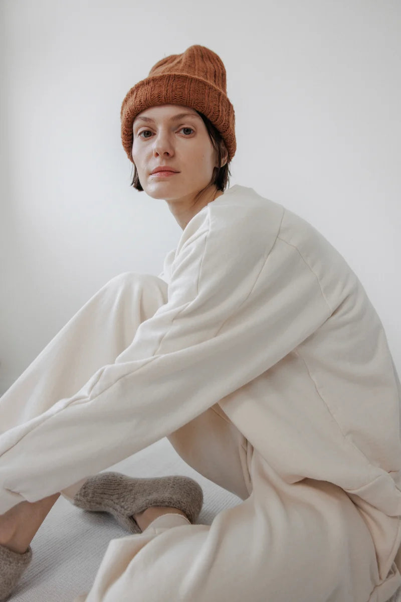 Wol Hide - Rib Hat in Rust