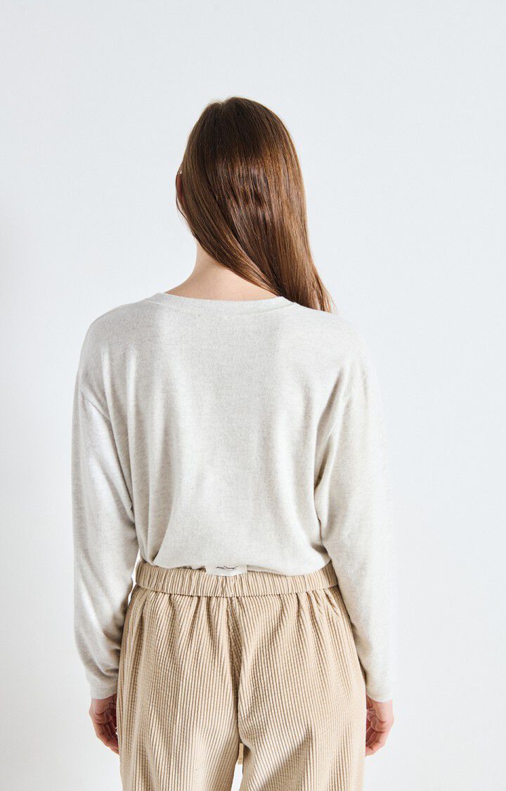 American Vintage – Ypawood Long Sleeve T-shirt in Heather Grey