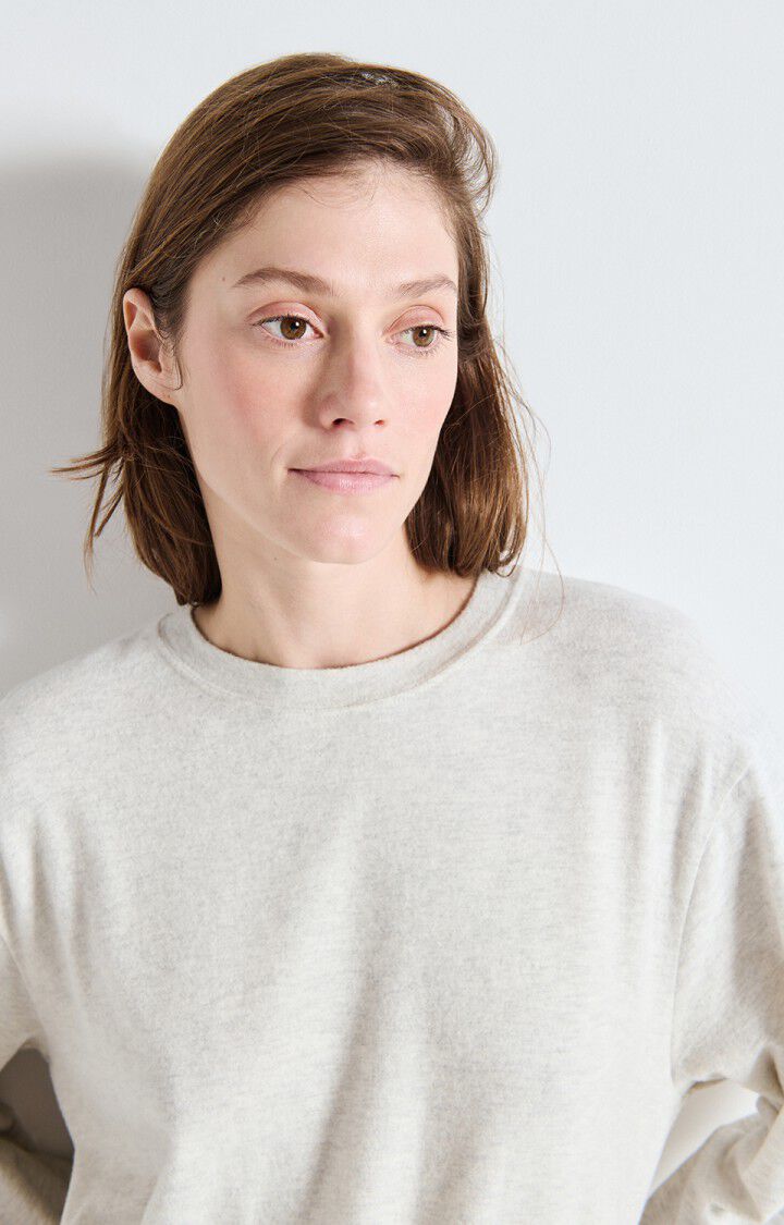 American Vintage – Ypawood Long Sleeve T-shirt in Heather Grey