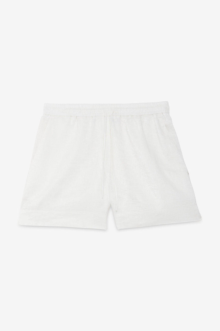 Ottod'Ame - Linen Lurex Drawstring Shorts
