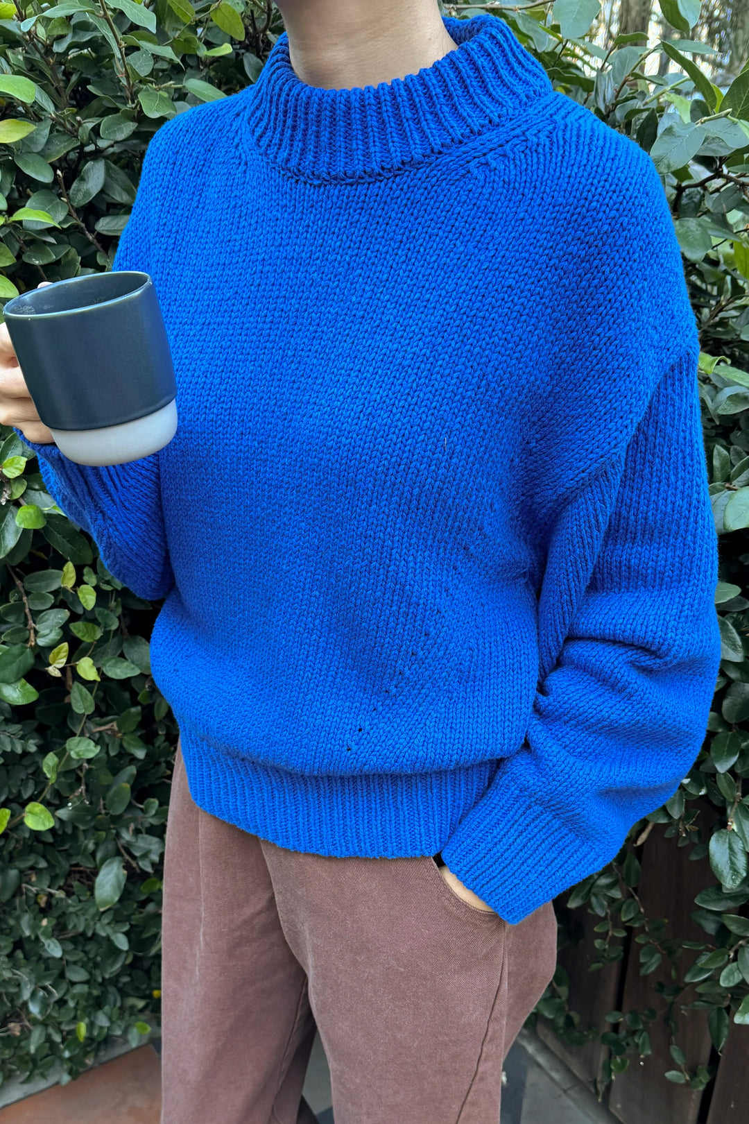 Le Bon Shoppe - Zoe Cotton Sweater in Cobalt