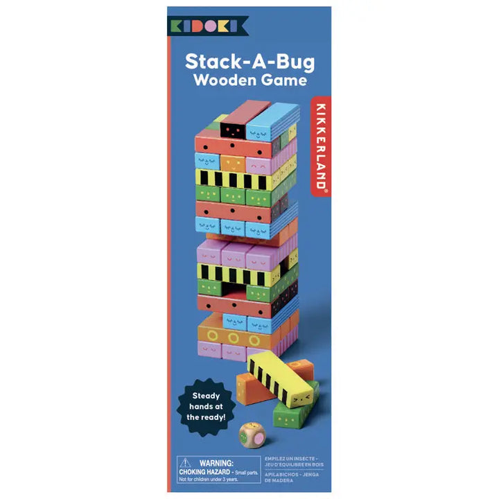 Huckleberry by Kikkerland - Stack-A-Bug Wooden Stacking Game