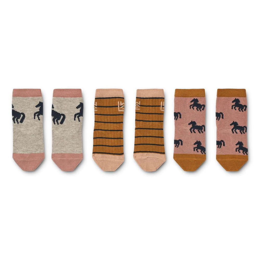 Liewood – Silas Socks 3-Pack in Horses