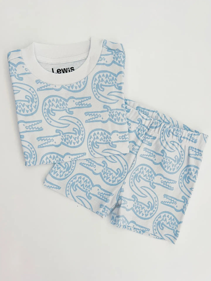 Lewis – Short Sleeve Pajama Set in Alligator