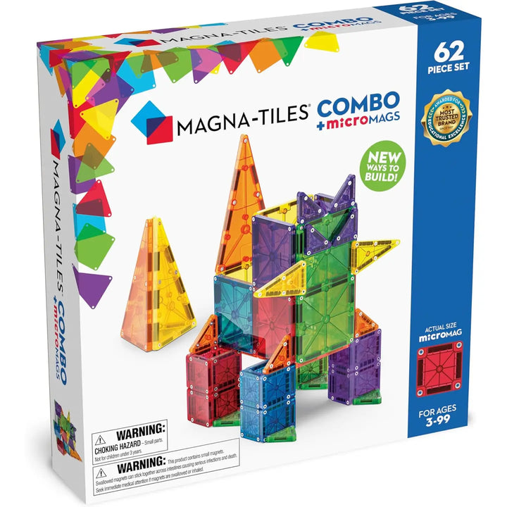 Magna-Tiles - MicroMags 62 Piece Combo Set